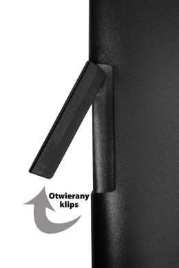 Skoroszyt PP Titanum z klipem A4 czarny mat półprzezroczysty (SKTBK)