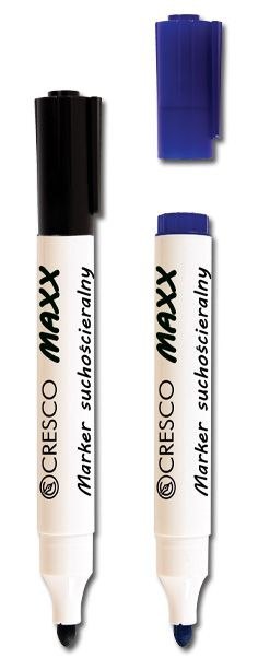 Marker suchościeralny Cresco Maxx komplet, 4 kolory okrągła końcówka (212060)