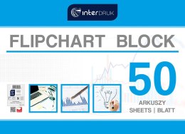 Blok do tablic flipchart Interdruk 50k. 70g krata [mm:] 1000x640 (FLI50#)