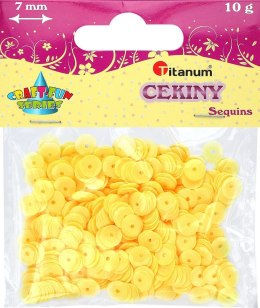 Cekiny Titanum Craft-Fun Series Okrągłe pastelowe żółte