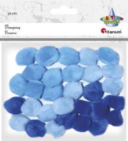 Pompony Titanum Craft-Fun Series niebieski 30 szt (283066)