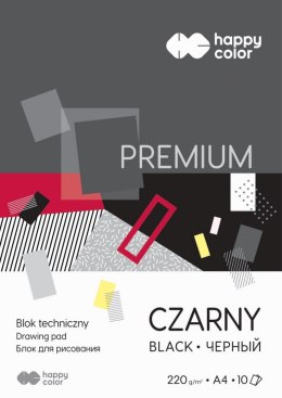 Blok techniczny Happy Color Premium czarny A4 czarny 220g 10k [mm:] 210x297 (3722 2030-9)
