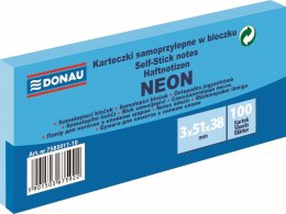 Notes samoprzylepny Donau Neon niebieski 300k [mm:] 51x38 (7585011-10)