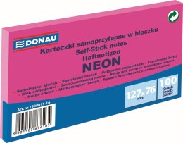 Notes samoprzylepny Donau Neon różowy 100k [mm:] 127x76 (7588011-16)