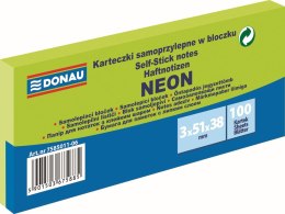 Notes samoprzylepny Donau Neon zielony 300k [mm:] 51x38 (7585011-06)