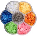 Cekiny Titanum Craft-Fun Series 6 kolorów + szpilki mix (7HPB)