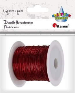 Drucik florystyczny Titanum Craft-Fun Series 0,45mm x 30m czerwony (PJ499)