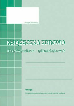 Druk offsetowy Michalczyk i Prokop Książeczka zdrowia dla celów sanitarno-epidemiologicznych A6 8k. (530-5)