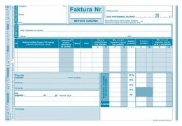 Druk samokopiujący Faktura - metoda kasowa wzór pełny dla prowadzących sprzedaż w cenach netto A5 80k. Michalczyk i Prokop (151-