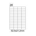 Etykieta samoprzylepna A4 biały [mm:] 52,5x21,2 Emerson (eta4525x212w)