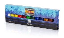 Farba tempera Artea kolor: mix 20ml 12 kolor.