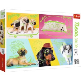 Puzzle Trefl Odlotowe psy Neon Color Line 1000 el. (10578)