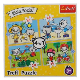 Puzzle Trefl Dzień Kici Koci 4w1 el. (34372)