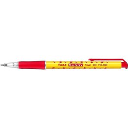 Długopis Toma Sunny gwiazdki czerwony 0,7mm (TO-060)