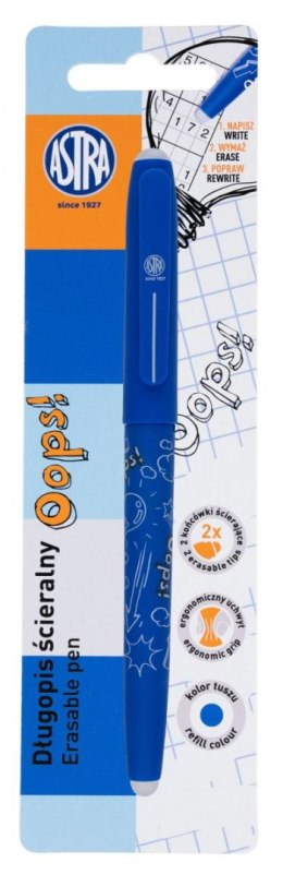 Długopis wymazywalny Astra wymazywalny OPSS! niebieski