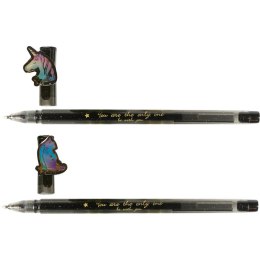 Długopis żelowy z zatyczką Unicorn HAGP1108 0,5mm niebieski wkład